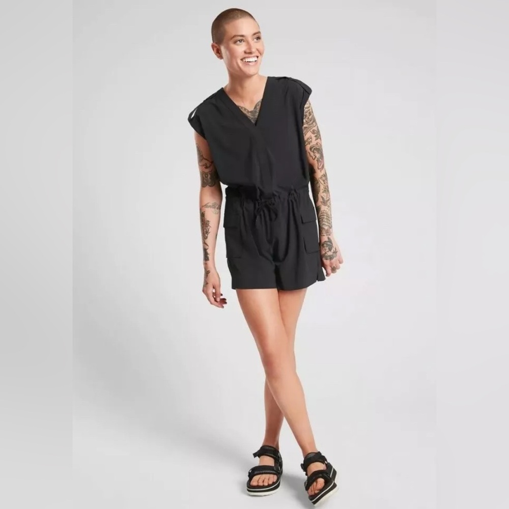 Athleta Black Sleeveless Jumpsuit